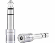 AV adaptér Furutech-ADL Jack 6,3mm - 3,5mm stříbrný