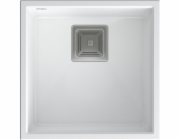Dřez Quadron DAVID 40 GraniteQ bílá/ocelové prvky