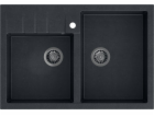 Dřez Quadron BILL 120 GraniteQ černý diamant/ocelové prvky
