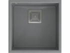 Dřez Quadron DAVID 40 GraniteQ, stříbrný kámen/ocelové prvky