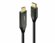 Lindy adaptérový kabel - DisplayPort samec na HDMI samec - 3 m - stíněný - černý - kulatý, podporuje 8K 60 Hz (7680 x 4320)