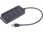 Gembird USB HUB I/O HUB USB3 4PORT/UHB-U3P1U2P3P-01 GEMBIRD