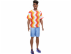 Mattel Barbie Fashionista Ken panenka s červenou a oranžo...