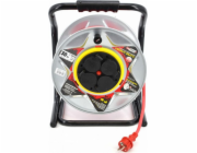 AWTools prodlužovací kabel kovový buben červený Heavy Duty 30m 3x2,5 mm 16A, 3680W, IP44 (AW70255)