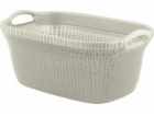 koš na čisté prádlo 40l 60x38,5x27 bílý KNIT