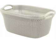 koš na čisté prádlo 40l 60x38,5x27 bílý KNIT