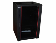 OCRACK 19" OCC-18U-66SBK rozvaděč stojanový 18U/600x600 skleněné dveře