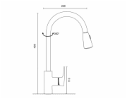 Kuchyňská baterie Thema Lux TM-20007 nerez