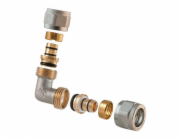 Dvojité demontážní koleno 1465, TDM mosaz, 20 mm x 20 mm