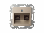 Počítačová zásuvka LIREGUS EPSILON, barva champagne