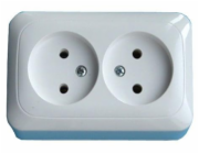 Dvojzásuvka LIREGUS ALFA, bílá