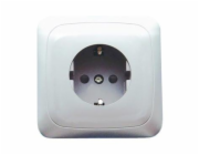 Zásuvka LIREGUS ALFA, s vývodem, barva bílá