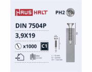 Samořezné šrouby Haushalt, DIN 7504P, 3,9 x 19 mm, 1000 ks.