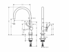 Kuchyňská baterie Hansgrohe TALIS M54 72804670, černá