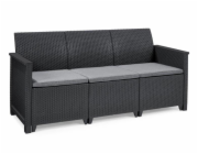 Zahradní nábytek Keter Elodie třísedadlová pohovka grafitová 