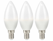 NEDIS LED žárovka E14/ svíčka/ 4,9 W/ 220 V/ 470 lm/ 2700 K/ teplá bílá/ matná/ 3 kusy