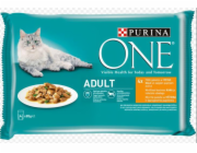 Mokré krmivo pro kočky ONE, kuřecí maso, 4 × 85 g