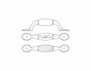 Rukojeť DOMOLETTI 835.45, staromosaz, 1 ks.