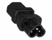 PremiumCord Adaptér IEC C13 female na IEC C6 male "trojlístek" napětí 230V, 2.5A