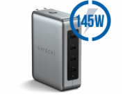 Satechi USB-C 145W 4-Port PD GaN Travel Charger - Space Gray