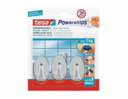 TESA 57543-00012 - Indoor - Hook ručník - Chrome - Adhesivní pás - 1 kg - 3 kusy (E)