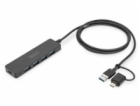 DIGITUS USB 3.0, Hub 4-Port, Slim Line with 120cm cable w...