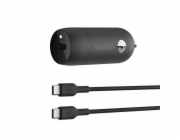 Belkin BOOSTCHARGE 30W USB-C Power Delivery PPS nabíječka do auta + 1m USB-C na USB-C kabel, černá