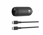 Belkin BOOSTCHARGE 30W USB-C Power Delivery PPS nabíječka do auta + 1m USB-C na USB-C kabel, černá