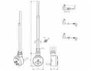 Elektrické topné těleso "Terma" Meg, 300 W, bílé