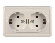 Dvojzásuvka VILMA SL+250, s iz, bílá sp.