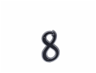 Číslo "8", plast, černá, 150 mm