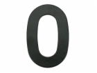 Číslo "0", matná černá, 145 mm