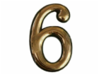 Číslo "6" CR 6, barva chrom, 5 cm