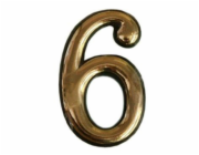 Číslo "6" CR 6, barva chrom, 5 cm