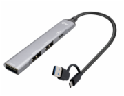 i-tec USB-C/USB-A Metal Charging + data HUB, 15W per port, 20x USB-C