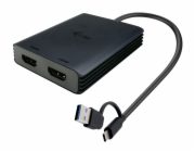 i-tec USB-A/USB-C Dual 4K HDMI Video Adapter