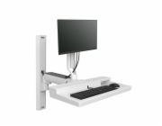 Ergotron CareFit Combo System - Montážní sada (kloubové rameno, zásuvka pro klávesnici, nástěnná základna, montážní adaptér trasy, montážní držák trasy, nástěnná trasa 34", kryty nástěnné trasy) - mod