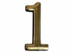 Číslo "1" CR 1, barva chrom, 5 cm