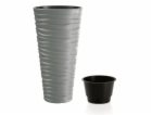 Květináč Prosperplast SAND SLIM šedý kámen 29,6 cm 