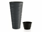 Květináč Prosperplast SAND SLIM antracit 29,6 cm 