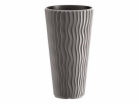 Květináč Prosperplast SANDY SLIM šedý kámen 34,9 cm 