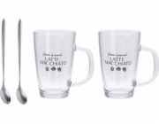 Sada latte macchiato 2xsklenice 300 ml+2 x lžička 19 cm