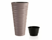 Květináč Prosperplast SAND SLIM mocca 34,9 cm 