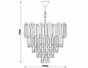 Závěsné svítidlo DOMOLETTI SANNA 19115L, 8 × 40 W, E14