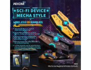 Bezdrátová sluchátka řady VB06 Mecha - Bluetooth V5.3 TWS s nabíjecím pouzdrem žlutá