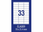Avery Zweckform LABEL ZF ECONOMY 70X25.4MM 009 100ARK LAB...