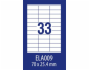 Avery Zweckform LABEL ZF ECONOMY 70X25.4MM 009 100ARK LABEL E100 ELA009 - ELA009