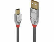 Lindy USB-A - miniUSB USB kabel 5 m šedý (36634)