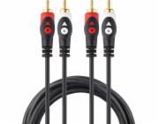 Libox RCA (Cinch) x2 - RCA (Cinch) x2 kabel 1,5 m černý (LB0019)