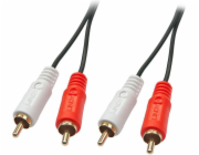 Lindy RCA (Cinch) x2 - RCA (Cinch) x2 kabel 2m černý (35661)